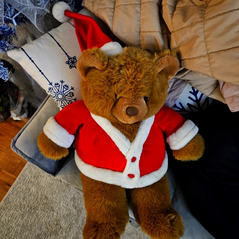 WESTCLIFF COLLECTION Brown Santa Teddy Bear Large Soft Plush Stuffed Animal